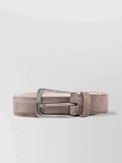 Brunello Cucinelli Calf Suede Adjustable Length Belt