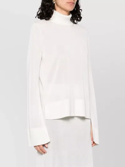 Totême High Neck Knit Jumper In White