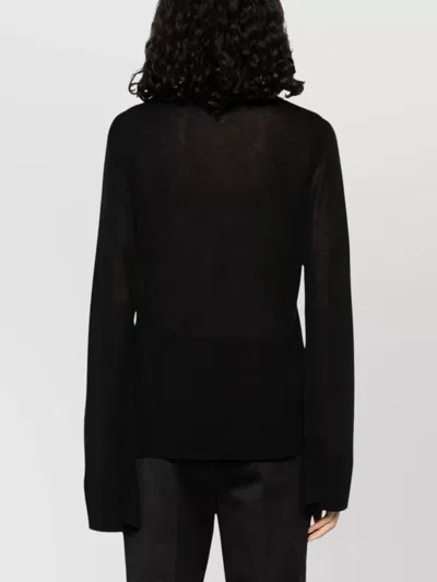 Totême Neckline Sweater With Slit Sleeves