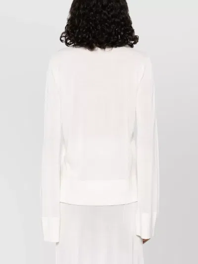 Totême High Neck Knit Jumper In White