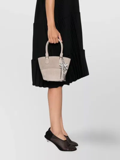 Self-portrait Suede Tote Bag Crystal Embellishment