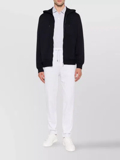 Brunello Cucinelli Men Cotton Zipped Hoodie In Black