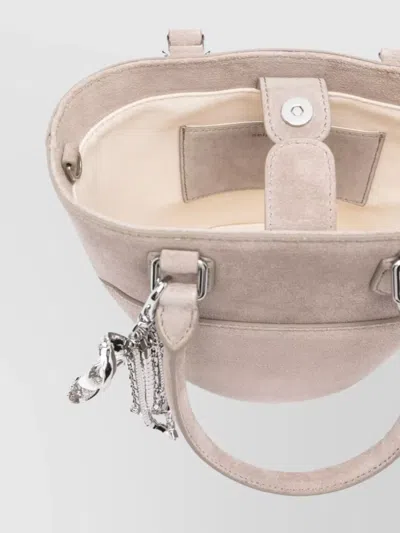 Self-portrait Suede Tote Bag Crystal Embellishment