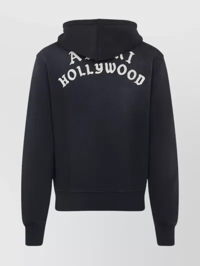 Amiri Felpa In Cotone Ardesia  Uomo In Black
