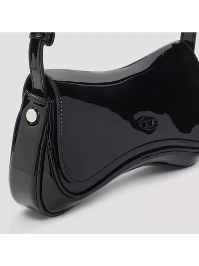 Diesel Adjustable Asymmetric Glossy Shoulder Bag