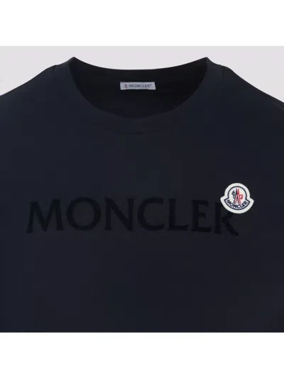 Moncler Men T-shirt With Flocked Cotton Logo