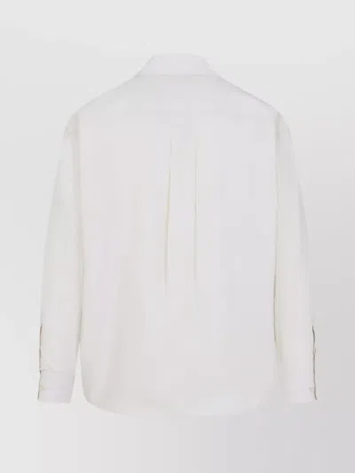 Lemaire Regular Shirt With Long Sleeves And Pointed Collar In White