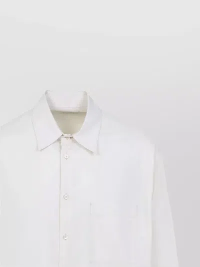 Lemaire Regular Shirt With Long Sleeves And Pointed Collar In White