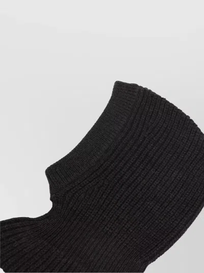 Lemaire Hood Hat Balaclava Design Knitted Ribbed