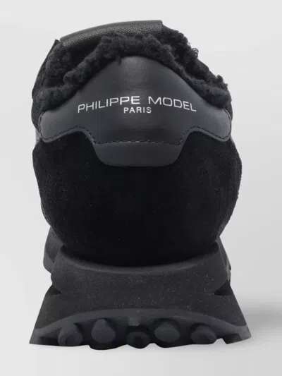 Philippe Model Low Top Sneakers Padded Collar In Black