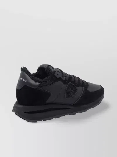 Philippe Model Low Top Sneakers Padded Collar In Black