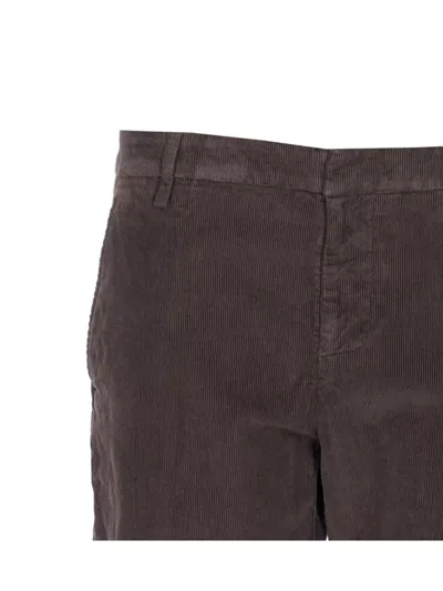 Dondup Brown Corduroy Jeans With Tailored Fit In Brown