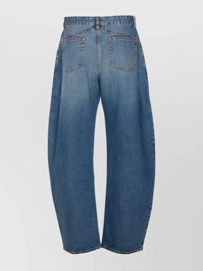 Alaïa Wide Leg Trousers Belt Loops In Blue