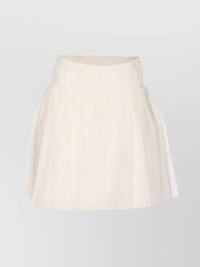 Alaïa Alaia Women Linen And Cotton Skirt In Nude