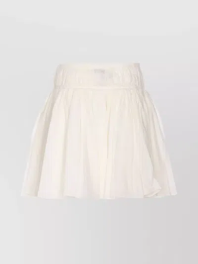Alaïa Alaia Women Linen And Cotton Skirt In Nude