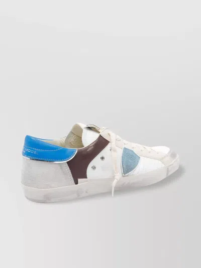 Philippe Model Low Top Sneakers Contrasting Panels In White