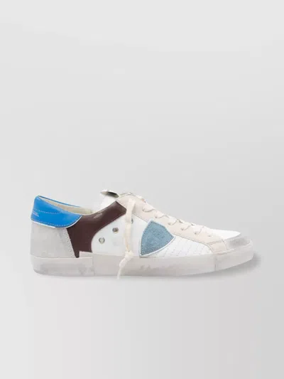 Philippe Model Low Top Sneakers Contrasting Panels In White