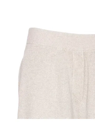 Brunello Cucinelli Flared Trousers Ribbed Elasticized Waist