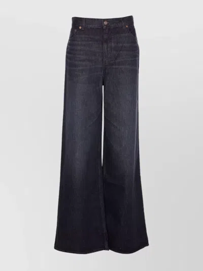 Chloé Straight Leg Trousers High Waist In Black
