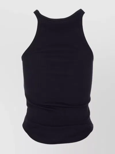 Courrèges Ribbed Tank With Metal Hardware And Piercing Detail