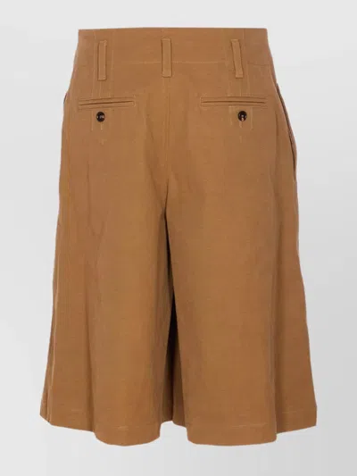 Chloé High Waist Bermuda Shorts With Wide Leg