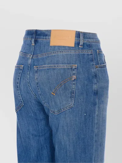 Dondup Loose Fit Five-pocket Trousers With Faded Effect In Blue