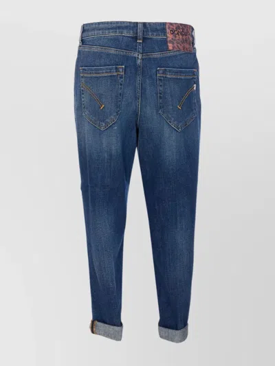 Dondup Trousers Loose Fit Rolled Cuffs In Blue