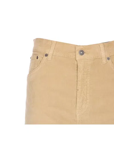 Dondup Wide Leg Velvet Trousers With Rivet Accents