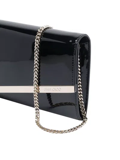 Jimmy Choo Chain Strap Metallic Accent Clutch Bag
