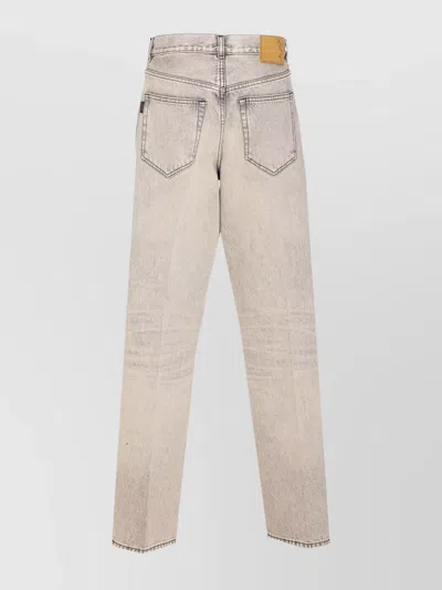 Haikure 5-pocket Trousers With Belt Loops And Contrast Stitching In Gray