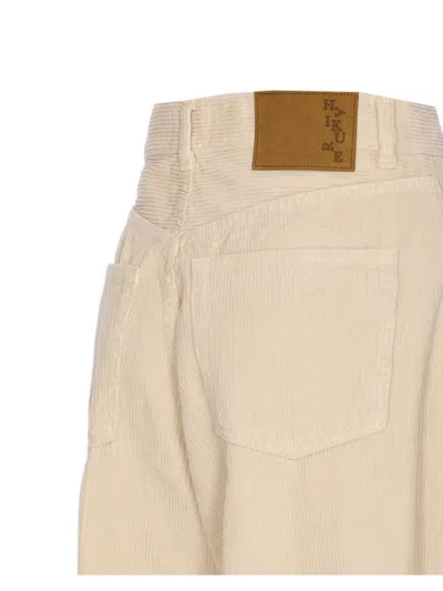 Haikure Wide Leg Trousers With Rivet Accents In Nude