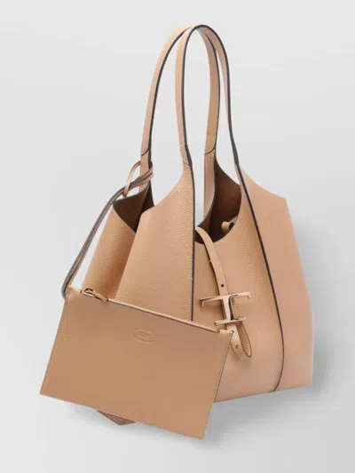 Tod's Trimmed Texture Tote Handles
