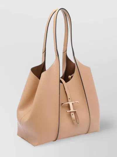 Tod's Trimmed Texture Tote Handles