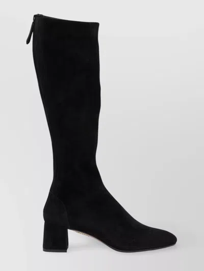 Aquazzura High Block Heel Knee-high Suede Boots