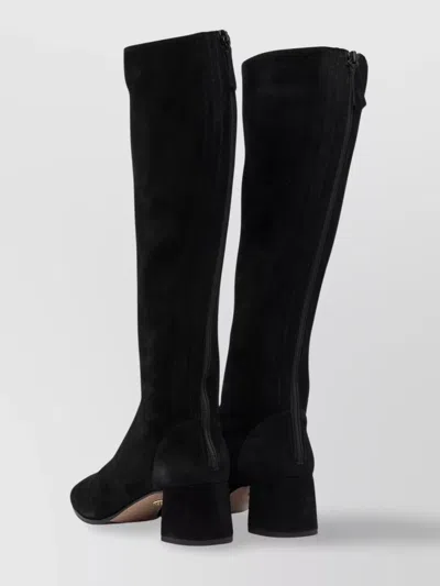 Aquazzura High Block Heel Knee-high Suede Boots