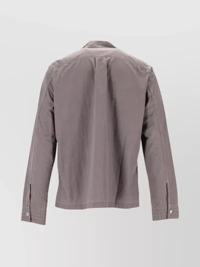 Paul Smith Taupe Zipped Front Overshirt In Gray