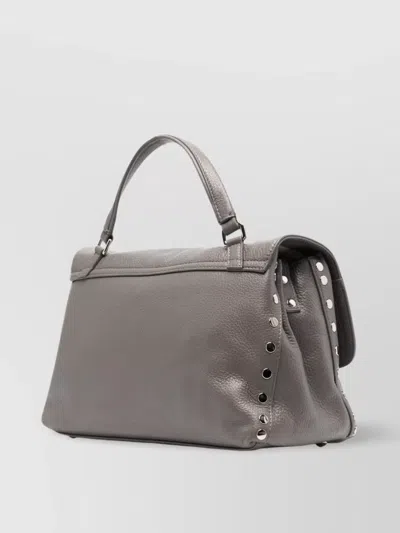 Zanellato Leather Cross-body Bag Metal Studs