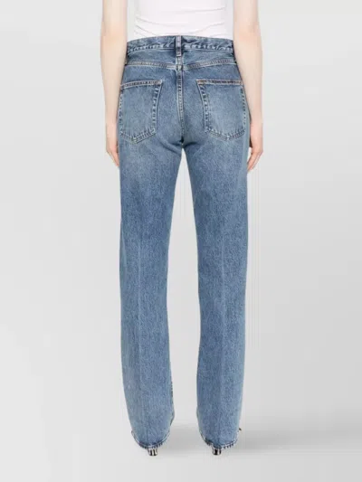Frame The Long Straight Leg Jeans In Blue