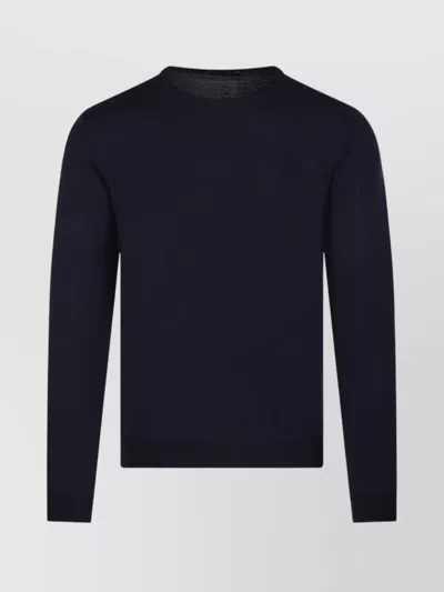 Roberto Collina Round Neck Long-sleeved Sweater In Black