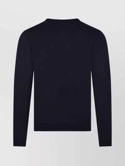 Roberto Collina Round Neck Long-sleeved Sweater In Black