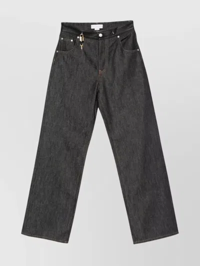 Stella Mccartney Jeans With Key Details Finished In Leather