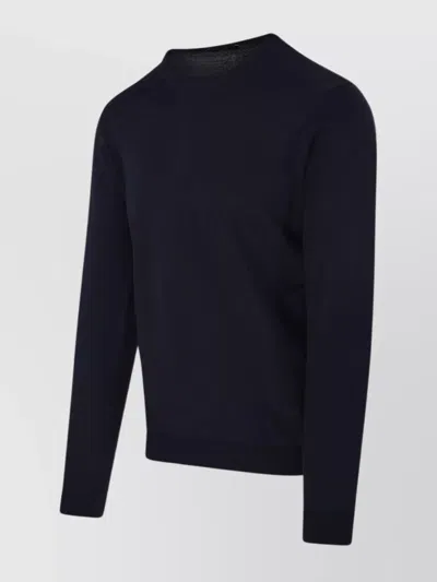 Roberto Collina Round Neck Long-sleeved Sweater In Black