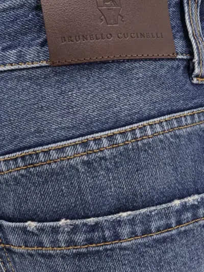 Brunello Cucinelli The Slim Fit Denim Trousers In Blue