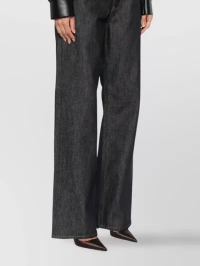 Stella Mccartney Jeans With Key Details Finished In Leather