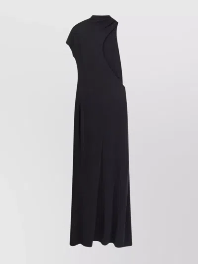 Tom Ford Long Draped One Shoulder Maxi Dress In Black
