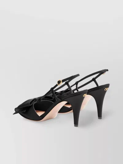Valentino Pointed Toe Slingback With Bow Accent