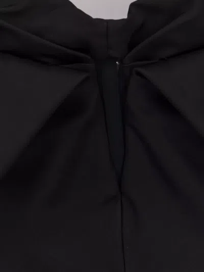 Alexander Mcqueen Silk Blend Strapless Bustier With Bow Detail In Black
