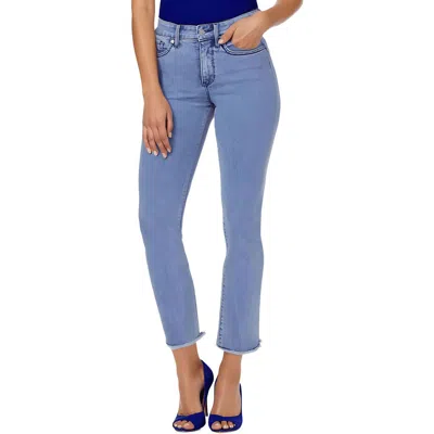 Nydj Marilyn Womens Straight Leg Raw Hem Ankle Jeans In Blue