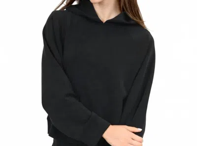 Rd International Pristine Modal Scuba Raglan Long Sleeve Hoodie In Black Ink