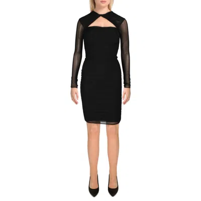 Marciano Womens Lace Overlay Above Knee Sheath Dress In Black